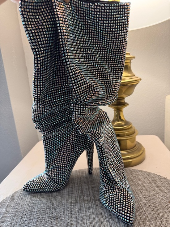 Steve Madden Shoes - Steve Madden Crushing Iridescent Rhinestone Stiletto Boots